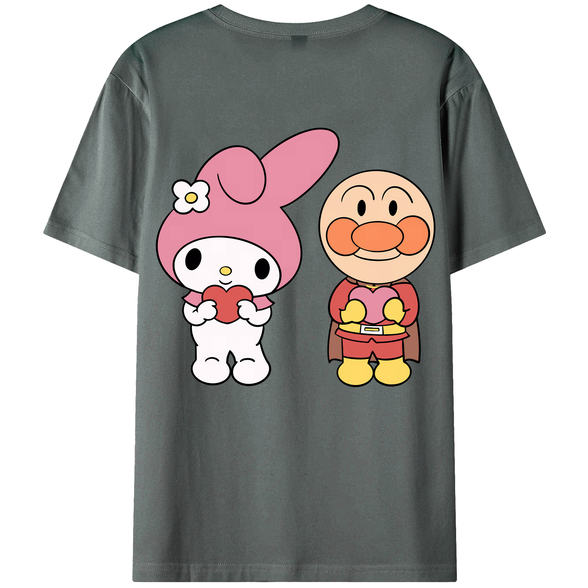 （画像用） アンパンマン Anpanman 綿100％ メンズ半袖Tシャツ（バックプリント） 通気性